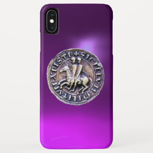 Coques Case-Mate iPhone SCEAU DU MODÈLE DE CHEVALIERS violet (Dos)