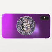 Coques Case-Mate iPhone SCEAU DU MODÈLE DE CHEVALIERS violet (Dos (Horizontal))
