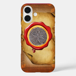 Coques iPhone 16 Sceau du parchemin de cire médici St. Stephen Tosc