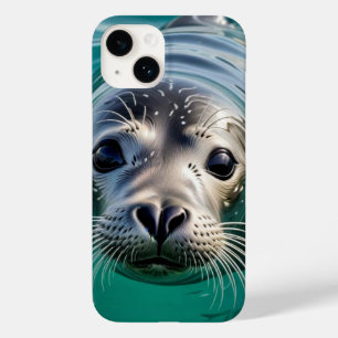 Coque Pour iPhone 14 Sceau mignon Tête hors de l'eau