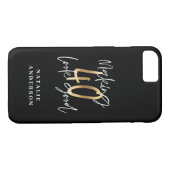 Coques Case-Mate iPhone Scénario moderne noir et or 40e anniversaire (Dos (Horizontal))