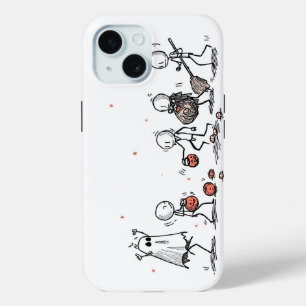 Coque Pour iPhone 15 Scène adorable d'Halloween avec des personnages bâ
