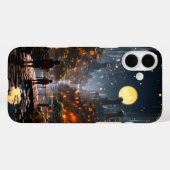Coques Case-Mate iPhone Scène Artsy Moon (Verso (horizontal))