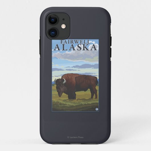 Coques Case-Mate iPhone Scène de bison - Fairwell, Alaska (Dos)