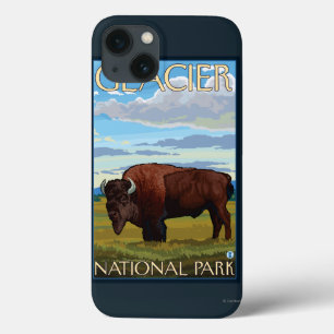 iPhone 13 Case Scène de bison - parc national de glacier, la TA