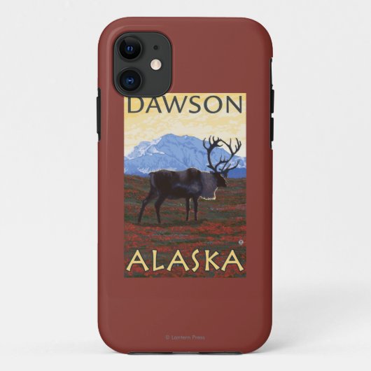 Coques Case-Mate iPhone Scène de caribou - Dawson, Alaska (Dos)