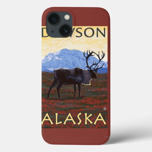 Coques Case-Mate iPhone Scène de caribou - Dawson, Alaska (Verso)