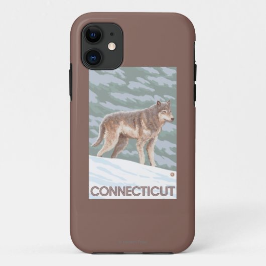 Coques Case-Mate iPhone Scène de ConnecticutWolf (Dos)