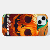 Coques Case-Mate iPhone Scène de forêt automnale classique avec citrouille (Verso (horizontal))