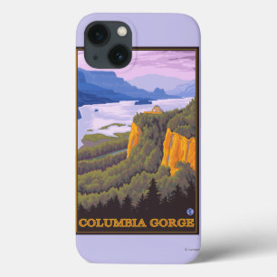 Coques Pour iPhone Scène de la gorge de Columbia avec pointe de la Co