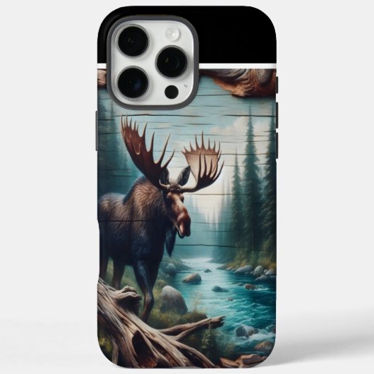 Coques Case-Mate iPhone Scène de la rivière Moose (Verso)