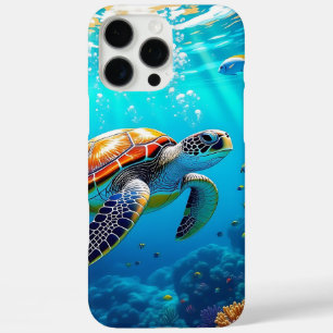 Coques iPhone 16 Pro Max Scène de Naissance Colorée de Tortue de Mer