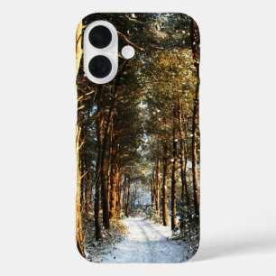 Coques iPhone 16 Scène de neige de la forêt iphcnm