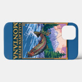 Coques Case-Mate iPhone Scène de pêche de mouche - rivière de gallatine, (Verso (horizontal))
