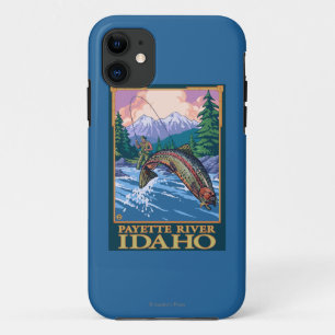 Etui iPhone Case-Mate Scène de pêche de mouche - rivière de Payette,