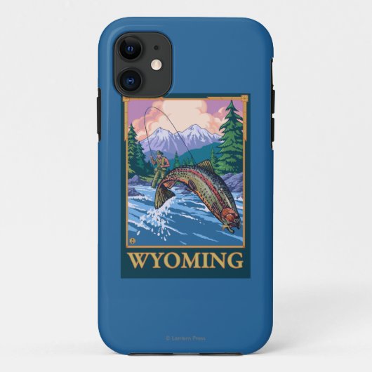 Coques Case-Mate iPhone Scène de pêche de mouche - Wyoming (Dos)
