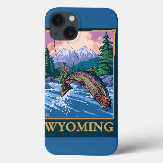 Coques Case-Mate iPhone Scène de pêche de mouche - Wyoming (Verso)