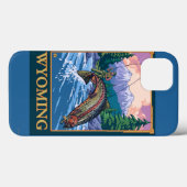 Coques Case-Mate iPhone Scène de pêche de mouche - Wyoming (Verso (horizontal))
