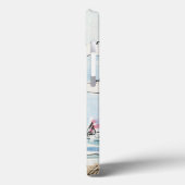 Coques Case-Mate iPhone Scène de phare rouge et blanc (Verso / Gauche)