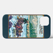 Coques Case-Mate iPhone Scène de Rafting du MaineRiver (Verso (horizontal))