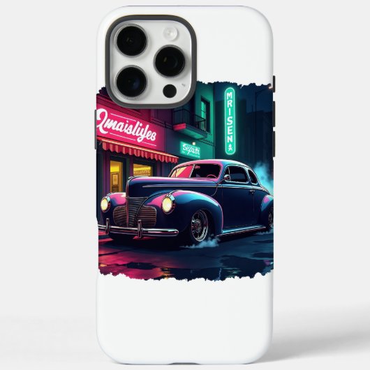 Coques Case-Mate iPhone Scène de rue rétro Art (Verso)