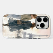 Coques Case-Mate iPhone Scène de rue romantique de Paris en impression (Verso (horizontal))