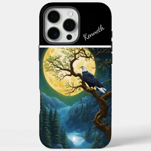 Coques Case-Mate iPhone Scène de saule doré sur la Lune d'Aigle (Verso)