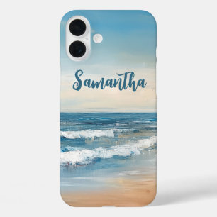 Coques iPhone 16 Plus Scène de vacances Ocean Beach personnalisée