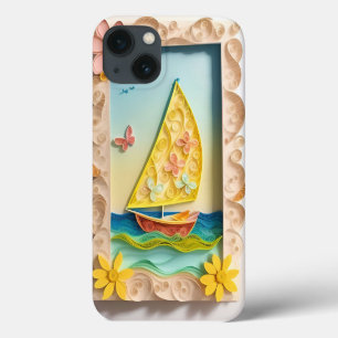 Case-Mate iPhone Case Scène de voile artisanale avec fleurs en quilling