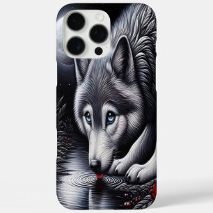 Coques iPhone 16 Pro Max Scène du loup blanc serein