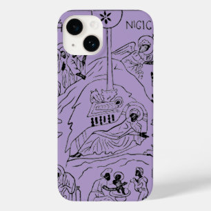 Coque Pour iPhone 14 Scène minimale de la Nativité orthodoxe