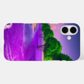 Coques Case-Mate iPhone Scène océanique violette (Verso (horizontal))