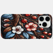 Coques Case-Mate iPhone Scène sereine de fleurs de cerisier (Verso (horizontal))