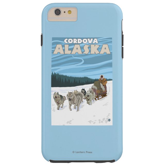 Coques Case-Mate iPhone Scène Sledding de chien - Cordova, Alaska (Dos)