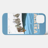 Coques Case-Mate iPhone Scène Sledding de chien - Dawson, Alaska (Verso (horizontal))