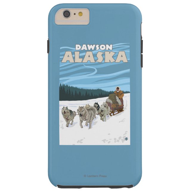 Coques Case-Mate iPhone Scène Sledding de chien - Dawson, Alaska (Dos)