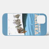 Coques Case-Mate iPhone Scène Sledding de chien - Pétersbourg, Alaska (Verso (horizontal))