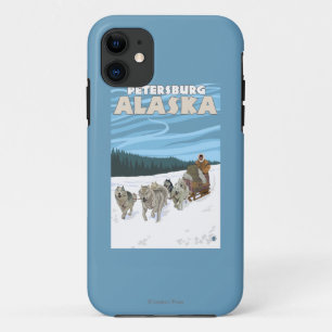 Coques Pour iPhone Scène Sledding de chien - Pétersbourg, Alaska