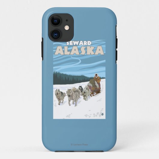 Coques Case-Mate iPhone Scène Sledding de chien - Seward, Alaska (Dos)