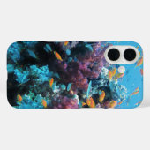 Coques Case-Mate iPhone Scène sous-marine de corail rose (Verso (horizontal))