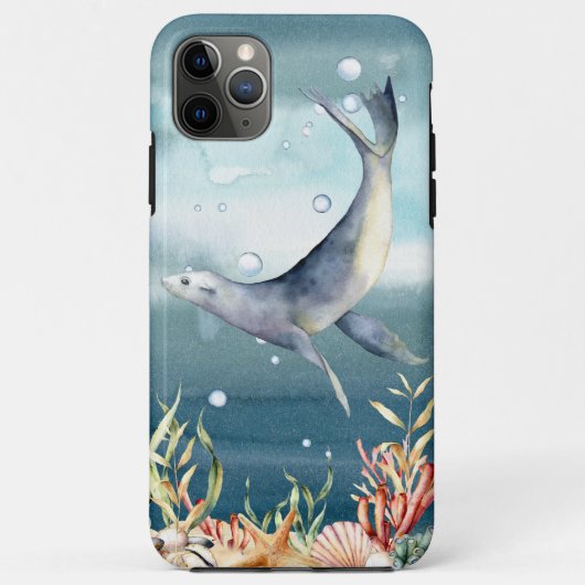 Coques Case-Mate iPhone Scene sous-marine du Cool aquatique Sea Lion (Dos)
