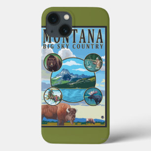 Etui iPhone 13 Scènes d'état du Montana