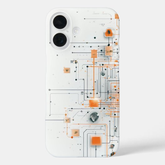 Coques Case-Mate iPhone Schéma de base orange (Verso)