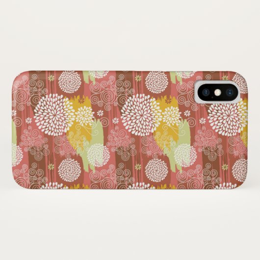 Coques Case-Mate iPhone Schéma floral 2 (Dos (Horizontal))