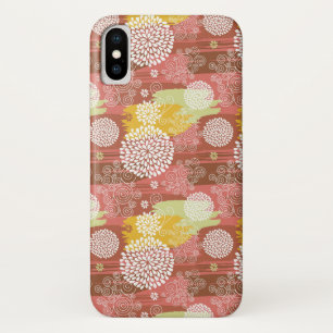 Coque iPhone X Schéma floral 2