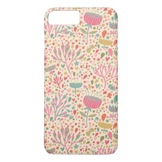 Coques Case-Mate iPhone Schéma floral clair (Dos)