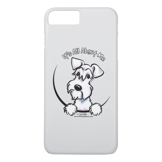 Coques Case-Mate iPhone Schnauzer blanc IAAM Grey (Dos)