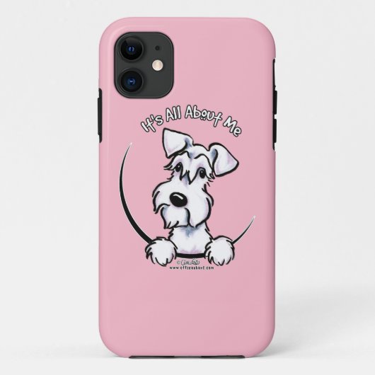 Coques Case-Mate iPhone Schnauzer blanc IAAM rose (Dos)