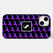 Coques Case-Mate iPhone Schnauzer Chien rose Silhouette Mono noir (Verso (horizontal))