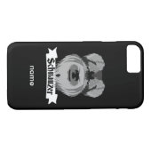 Coques Case-Mate iPhone Schnauzer noir et gris (Dos (Horizontal))